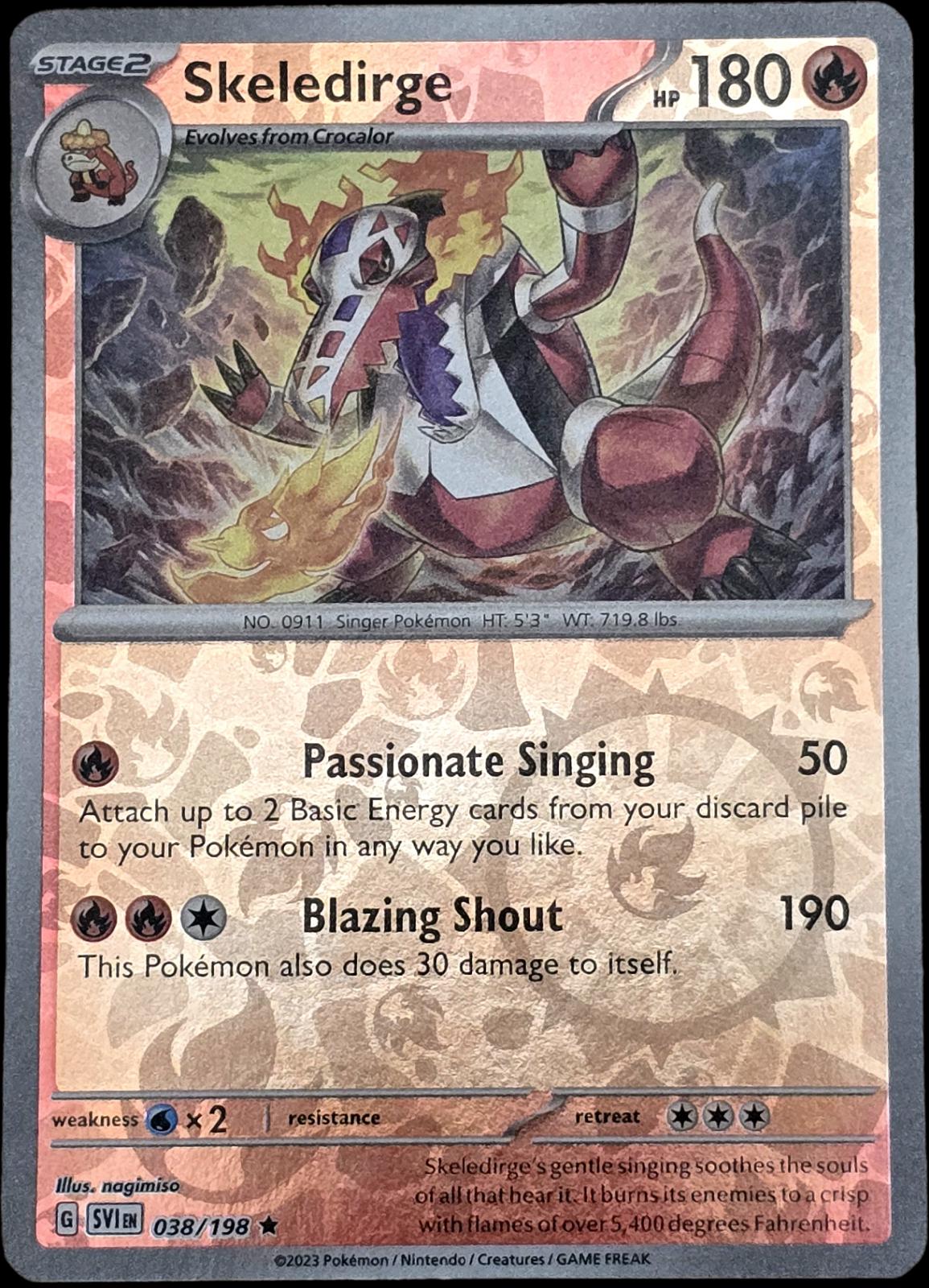Skeledirge 038 - SV01: Scarlet & Violet Base Set - Reverse Holofoil
