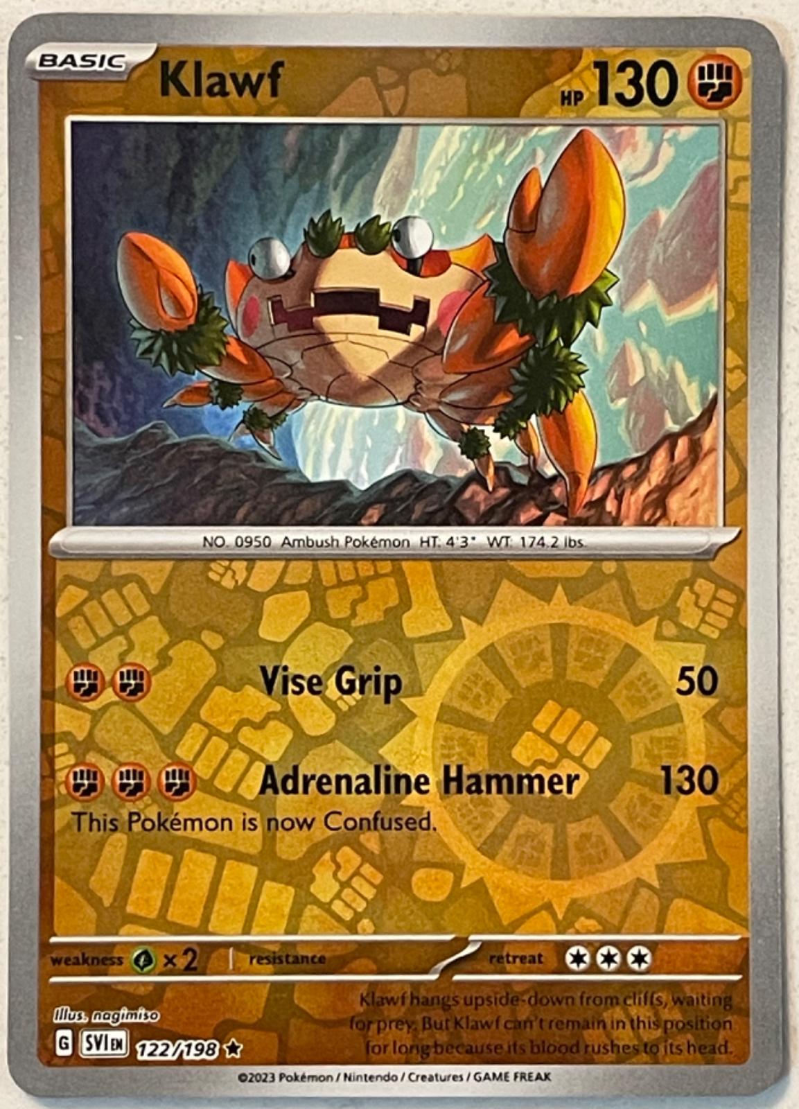 Klawf 122 - SV01: Scarlet & Violet Base Set - Reverse Holofoil