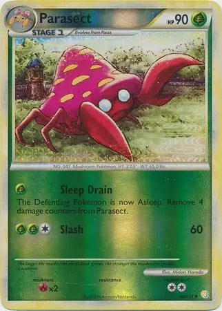 Parasect Reverse Holo 48 - HeartGold SoulSilver Pokesingles