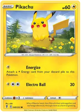 Pikachu 049, Evolving Skies | Sword & Shield, , 5.00 kr, Pokesingles. Kjøp pokemon kort til lave priser hos oss.