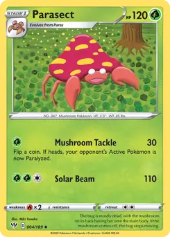 Parasect 004, Darkness Ablaze | Sword & Shield, , 5.00 kr, Pokesingles. Kjøp pokemon kort til lave priser hos oss.