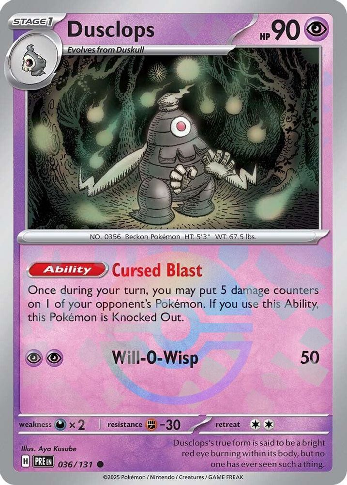 Dusclops (Poke Ball Pattern) 36 - Prismatic Evolutions