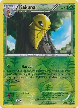 Kakuna Reverse Holo 4 - XY Base Pokesingles