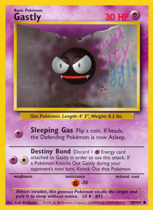 Gastly 50 - Base Set Unlimited Pokesingles