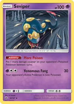 Seviper 50 - Burning Shadows Pokesingles