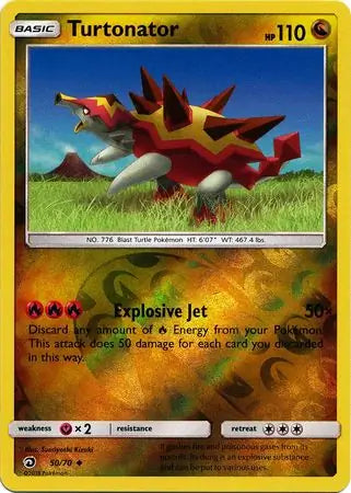 Turtonator Reverse Holo 50 - Dragon Majesty Pokesingles