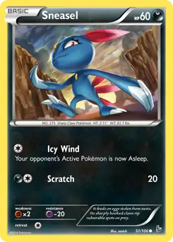 Sneasel 51 - Flashfire Pokesingles