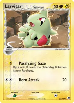 Larvitar 52 - Dragon Frontiers Pokesingles