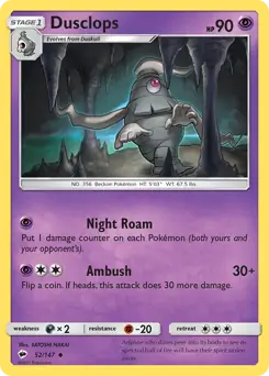 Dusclops 52 - Burning Shadows Pokesingles