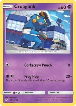 Croagunk 54 - Burning Shadows Pokesingles