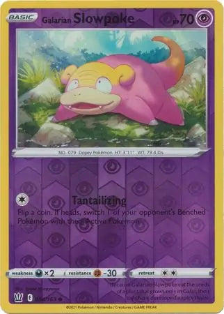 Galarian Slowpoke Reverse Holo 054 - Battle Styles