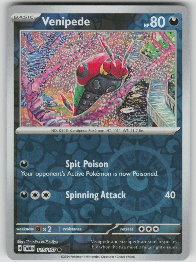 Venipede 115 (Reverse Holofoil) - SV06: Twilight Masquerade