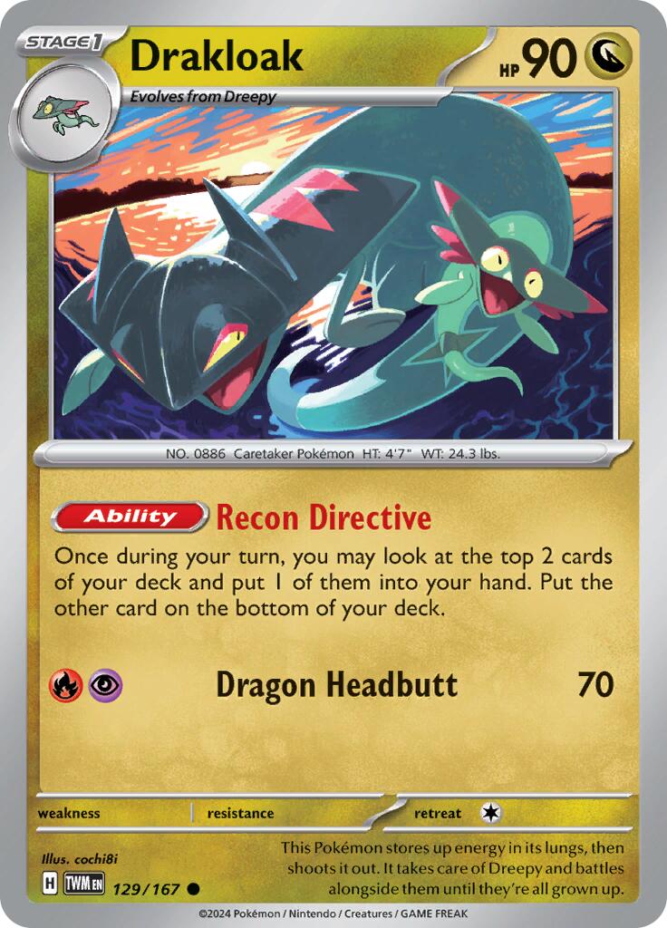 Drakloak 129 (Normal) - SV06: Twilight Masquerade