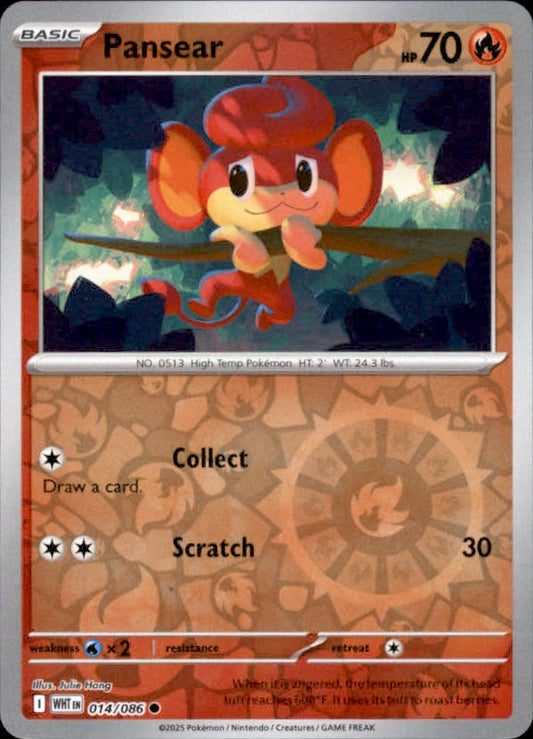 Pansear Reverse Holo 014 - White Flare Pokesingles