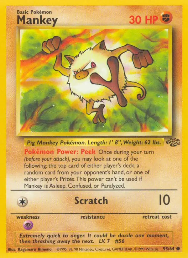 Mankey 55 - Jungle Pokesingles