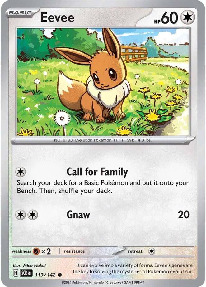 Eevee 113 - SV07: Stellar Crown - Reverse Holofoil