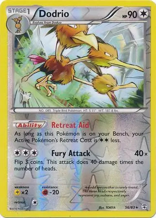 Dodrio Reverse Holo 56 - Generations Pokesingles