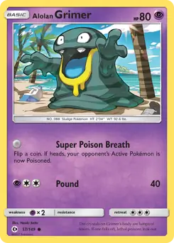 Alolan Grimer 57 - Sun & Moon Base Pokesingles