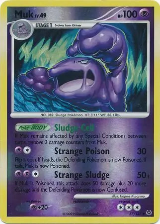 Muk Reverse Holo 57 - Platinum Pokesingles