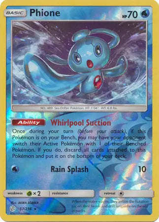 Phione Reverse Holo 57 - Cosmic Eclipse Pokesingles