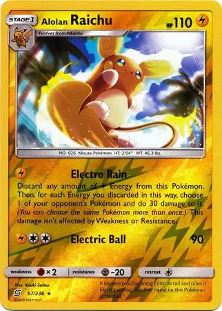 Alolan Raichu Reverse Holo 57/236 - Unified Minds