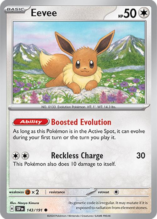 Eevee 143 (Reverse Holofoil) - SV08: Surging Sparks