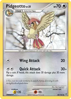 Pidgeotto 58 - Secret Wonders Pokesingles