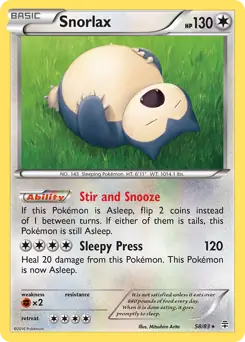 Snorlax 58 - Generations Pokesingles