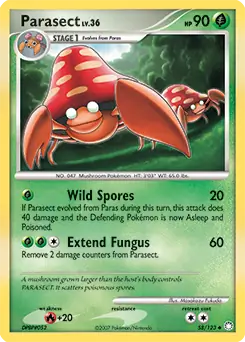 Parasect 58 - Mysterious Treasures Pokesingles