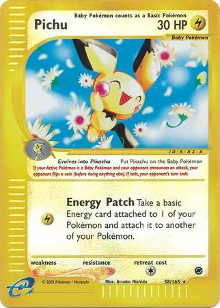 Pichu Reverse Holo 58 - Expedition Pokesingles