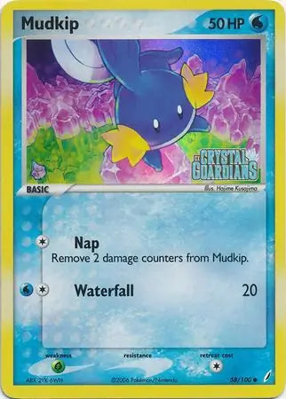 Mudkip Reverse Holo 58 - Crystal Guardians Pokesingles