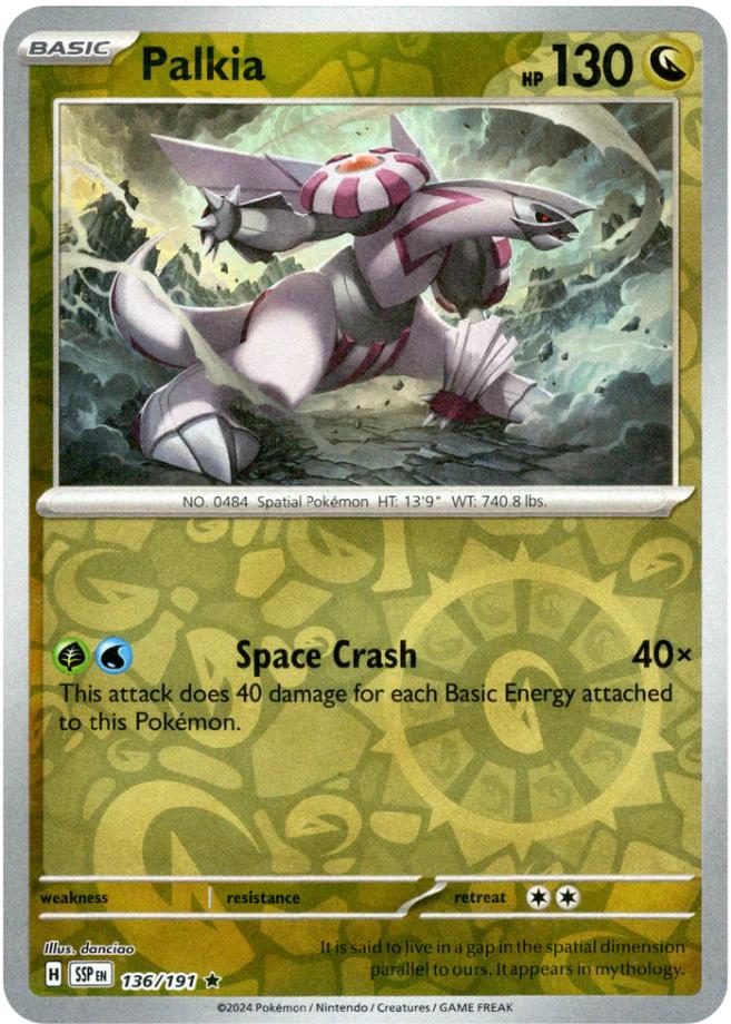 Palkia 136 (Reverse Holofoil) - SV08: Surging Sparks