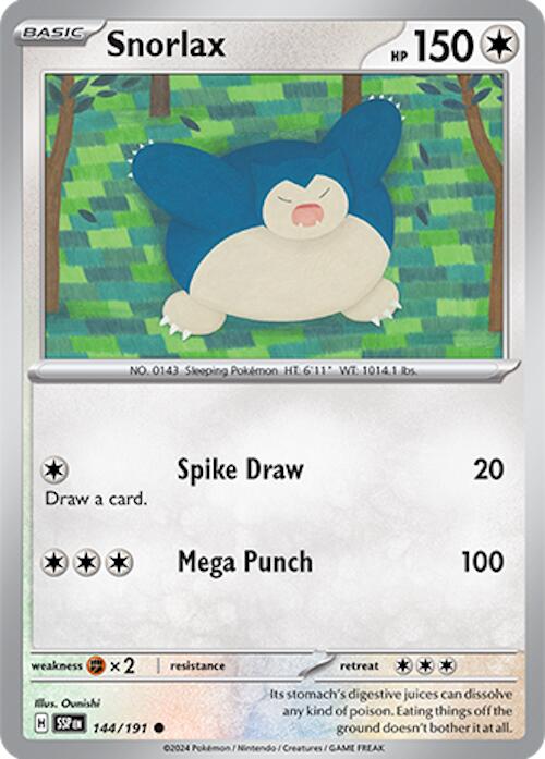 Snorlax 144 (Reverse Holofoil) - SV08: Surging Sparks