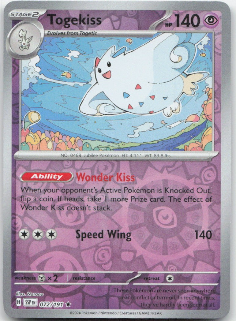 Togekiss 072 (Reverse Holofoil) - SV08: Surging Sparks