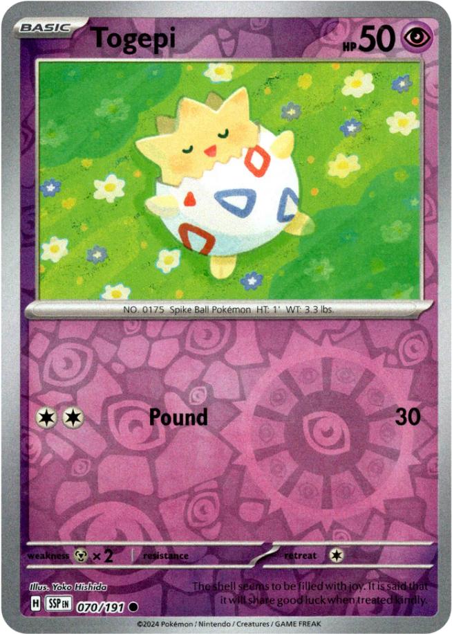 Togepi 070 (Reverse Holofoil) - SV08: Surging Sparks