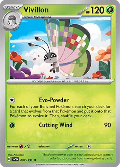 Vivillon 007 (Normal) - SV08: Surging Sparks