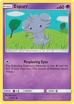 Espurr 59 - Burning Shadows Pokesingles