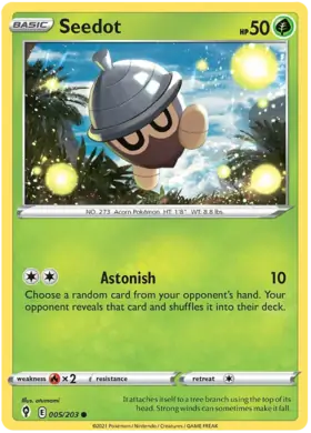 Seedot 005, Evolving Skies | Sword & Shield, , 5.00 kr, Pokesingles. Kjøp pokemon kort til lave priser hos oss.