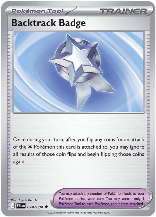 Backtrack Badge 074/084 (Reverse Holo) - Pitch Black
