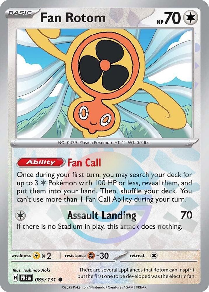 Fan Rotom (Poke Ball Pattern) 85 - Prismatic Evolutions