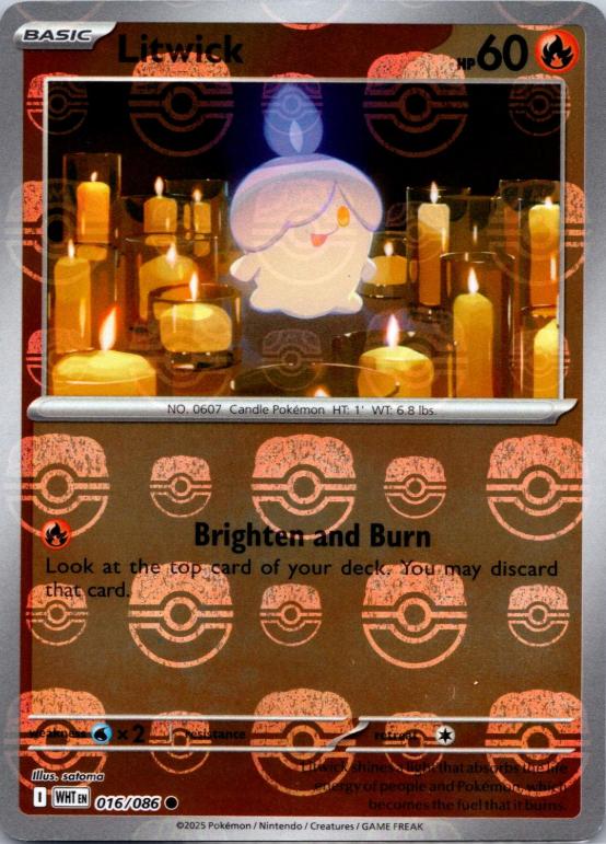 Litwick (Master Ball Pattern) 16 - White Flare