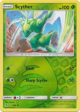 Scyther Reverse Holo 5, Hidden Fates | Sun & Moon, nonholo, 3.00 kr, Pokesingles. Kjøp pokemon kort til lave priser hos oss.