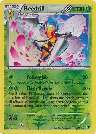 Beedrill Reverse Holo 5 - XY Base Pokesingles
