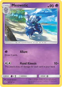 Meowstic 60 - Burning Shadows Pokesingles