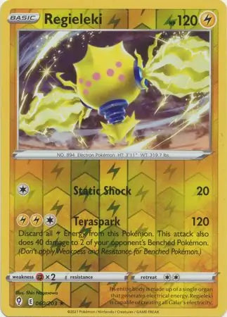 Regieleki Reverse Holo 060, Evolving Skies | Sword & Shield, , 5.00 kr, Pokesingles. Kjøp pokemon kort til lave priser hos oss.