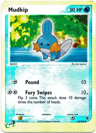 Mudkip Reverse Holo 60 - Ruby and Sapphire Pokesingles