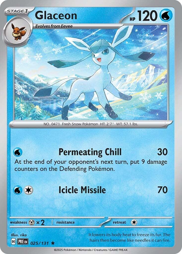 Glaceon 025 - SV: Prismatic Evolutions - Holofoil