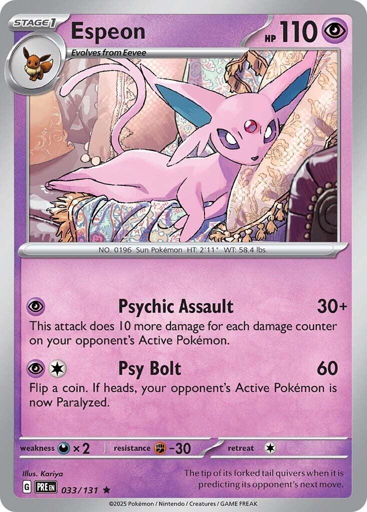 Espeon 033 - SV: Prismatic Evolutions - Holofoil