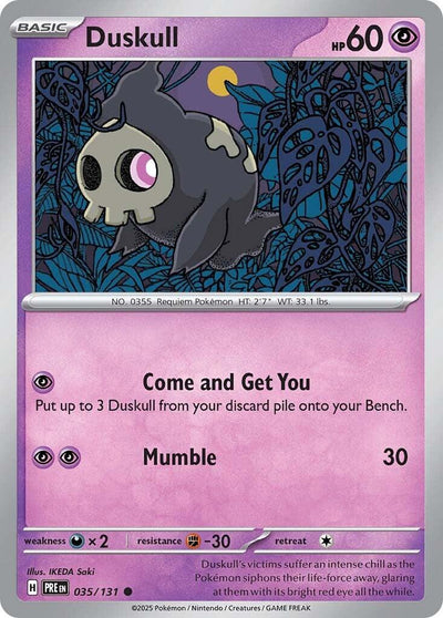 Duskull 035 - SV: Prismatic Evolutions - Reverse Holofoil
