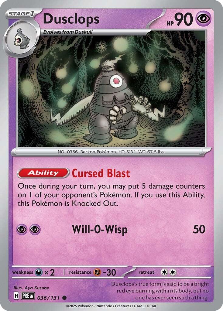 Dusclops 036 - SV: Prismatic Evolutions - Reverse Holofoil